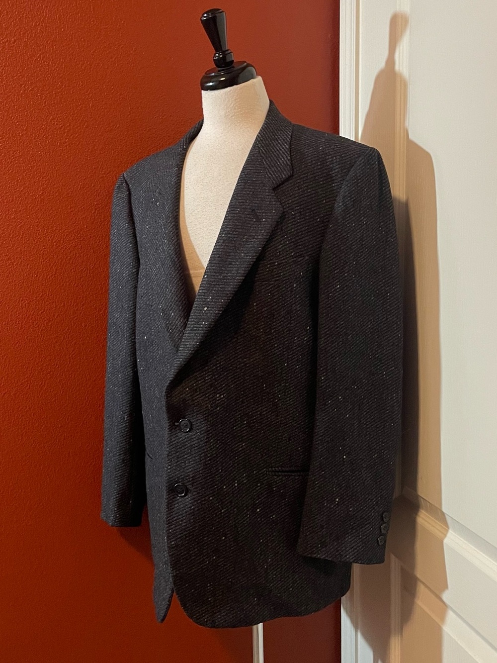 Mani By Giorgio Armani Men’s Italian Made Two Button Wool Blazer Sport Coat